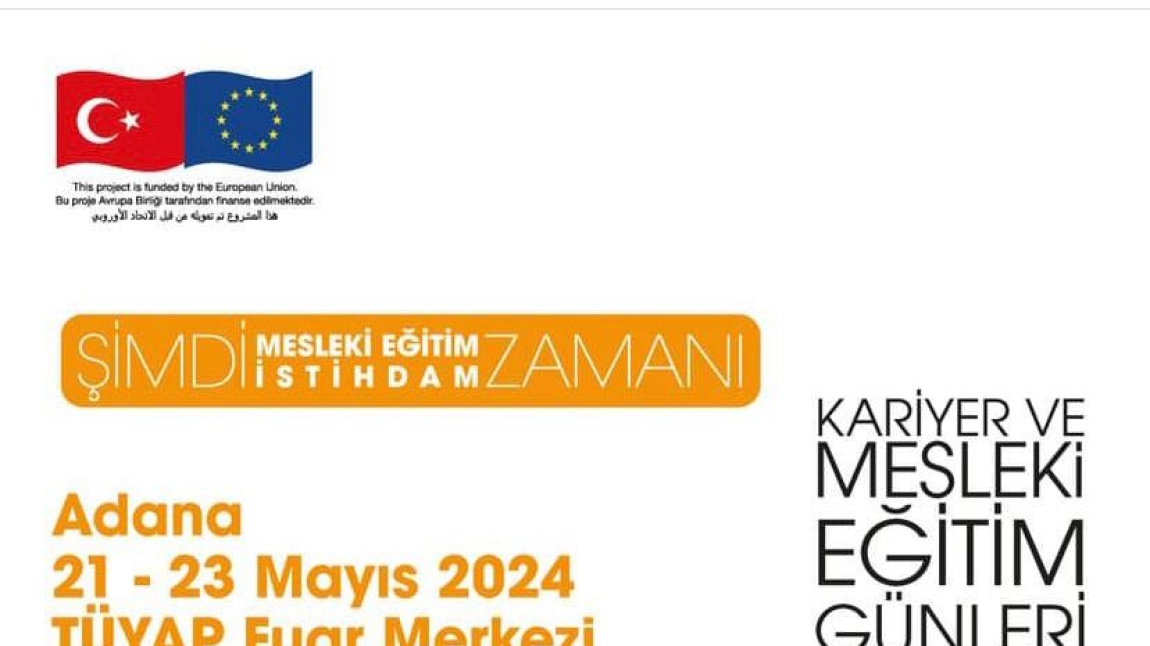 Adana 21-23 Mayıs 2024 TÜYAP Fuar Merkezi